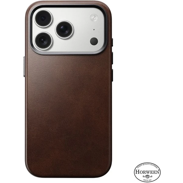 Nomad Traditional Leather Case (Horween) MagSafe kožený kryt iPhone 17 Pro Rustic Brown - Pouzdra - Obrázek bd4637d8da6d4785a9f5a01f8e6a4e6d