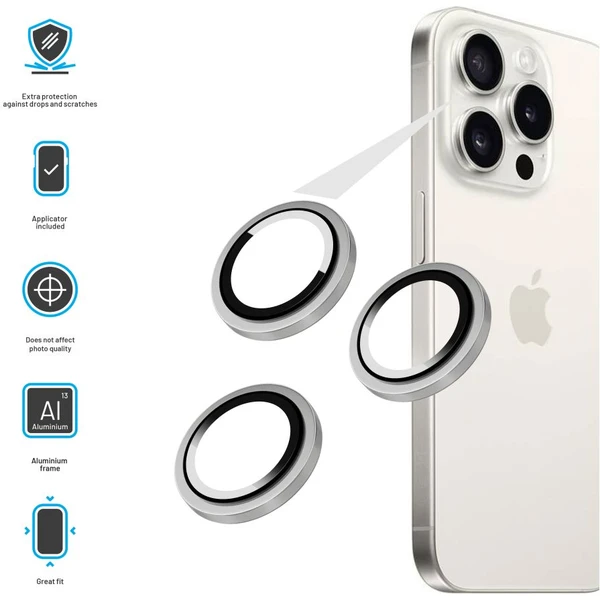 FIXED Camera Glass ochranná skla Apple iPhone 16 Pro/16 Pro Max bílý titan - Ochranné folie a skla - Obrázek bd5cef830e9a41439bf8a3d55d10ae7b