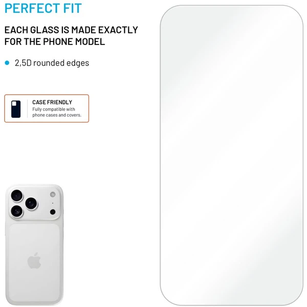 FIXED 2,5D tvrzené sklo Apple iPhone 17 Pro, 2ks čiré - Ochranné folie a skla - Obrázek bdad96c95029400388254450bbfc71b4