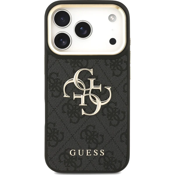 Guess PU Leather 4G Metal Logo Gold Frame kryt iPhone 18 Pro černý - Pouzdra - Obrázek bdaf38c70feb46069022c0052458b304