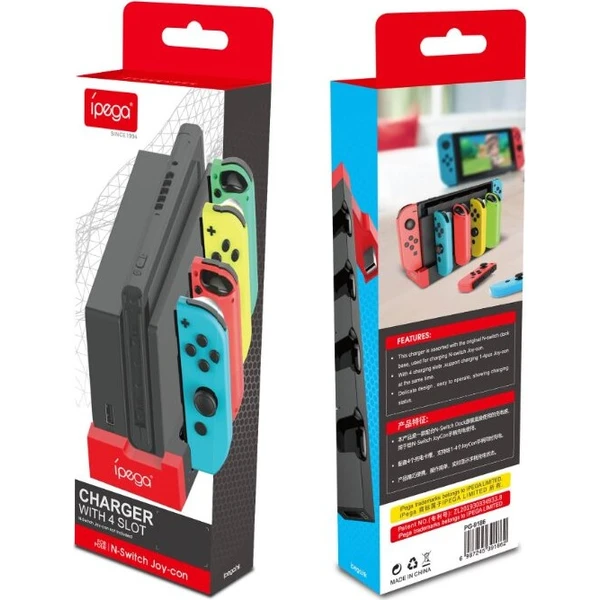 iPega 9186 nabíjecí stanice pro Nintendo Switch a Joy-con bílá/černá - Nabíječky - Obrázek bdc5620d59ef41308f0a45c0a1cd2aa6