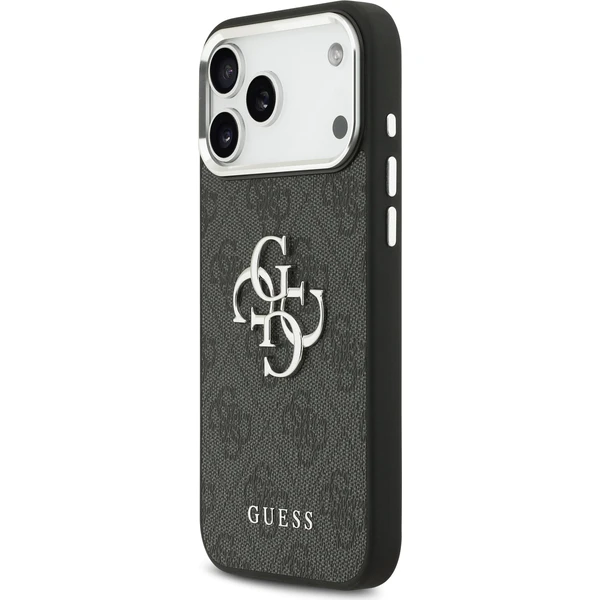 Guess PU 4G Metal Logo kryt iPhone 17 Pro Max stříbrný/černý - Pouzdra - Obrázek be1eeacf3fc2435db62eccb74391d09b