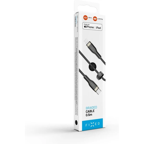 FIXED USB-C/Lightning napájecí kabel 60W 0,5m černý - Kabely a redukce - Obrázek be2dc5c2e982411398b43e2f47803a97