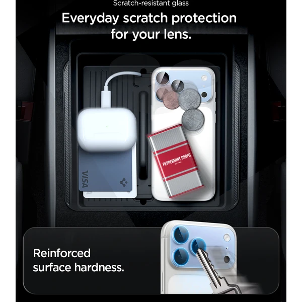 Spigen Glass tR EZ Fit Optik Pro XL 1 Pack sklo na fotoaparát iPhone 18 Pro stříbrné - Ochranné folie a skla - Obrázek be582ccd19f3481f9ef51d1290a7535c