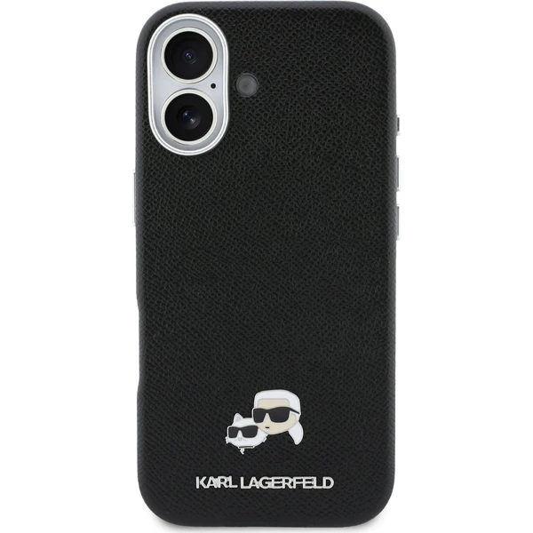 Karl Lagerfeld PU Karl and Choupette Heads Pins MagSafe kryt iPhone 17 černý - Pouzdra - Obrázek be7340fc0958439ca88769557946d676
