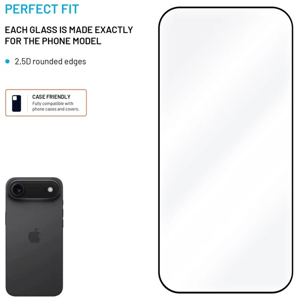 FIXED 2,5D Full-Cover ochranné sklo s aplikátorem Apple iPhone Air, 2ks černé - Ochranné folie a skla - Obrázek be758dccece445978def994c15cf2874