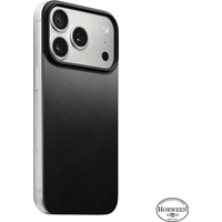 Nomad Magnetic Leather Back (Horween) Magsafe kožený kryt iPhone 17 Pro Black - Pouzdra