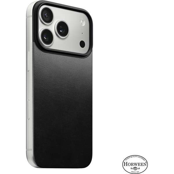 Nomad Magnetic Leather Back (Horween) Magsafe kožený kryt iPhone 17 Pro Black
