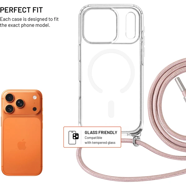 FIXED MagPure Neck kryt s růžovou šňůrkou na krk pro Apple iPhone 18 Pro - Pouzdra - Obrázek be810c718e2b4193b633c89ecbb57712