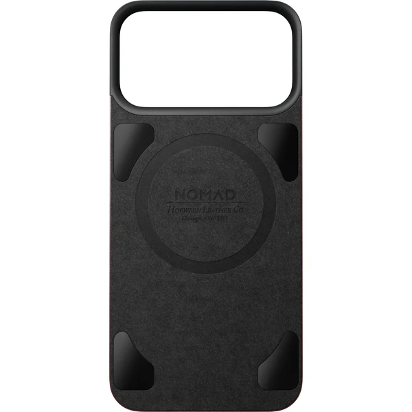 Nomad Magnetic Leather Back (Horween) MagSafe kožený kryt iPhone 17 Pro Max/18 Pro Max Burgundy - Pouzdra - Obrázek beb0ef0c65474b08b2d54df4a6bc53d3