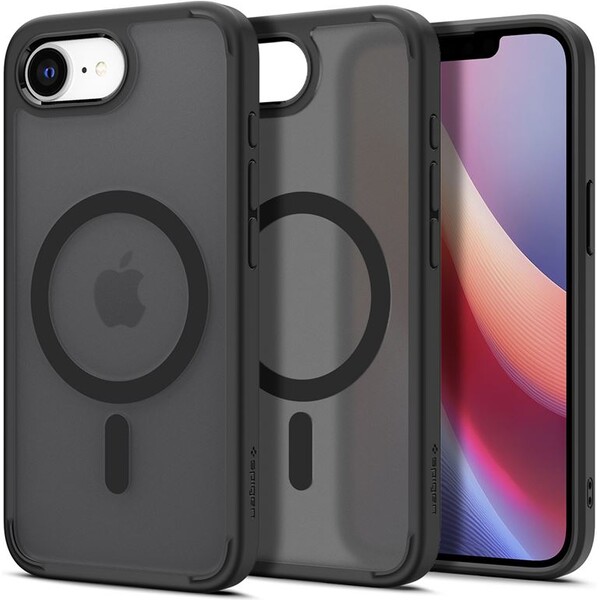 MagSafe kryt pro iPhone 16e Spigen Crystal Hybrid - černý