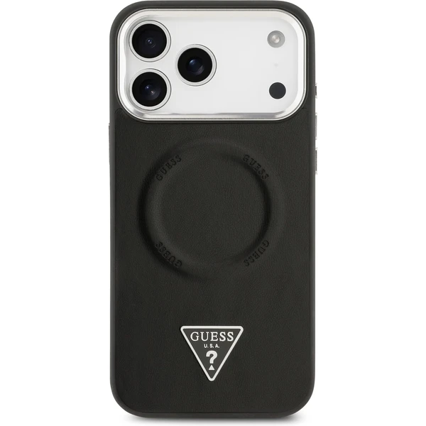 Guess PU Leather Triangle Logo MagSafe kryt iPhone 17 Pro Max černý - Pouzdra - Obrázek bed1279694a4462f95ba6fb780ab6443