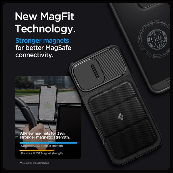 Spigen Optik Armor MagSafe kryt iPhone 16 Pro Max black - Pouzdra - Obrázek bedf10886eed4045a9e0cd2457e63794