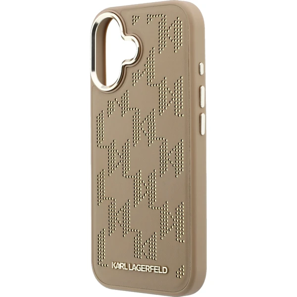 Karl Lagerfeld PU Perforated Monogram MagSafe kryt iPhone 17 béžový - Pouzdra - Obrázek bee17b019de1426bbf09f508672ef239