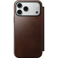 Nomad Modern Leather Folio (Horween) MagSafe kožené pouzdro iPhone 17 Pro Max/18 Pro Max Rustic Brow - Pouzdra