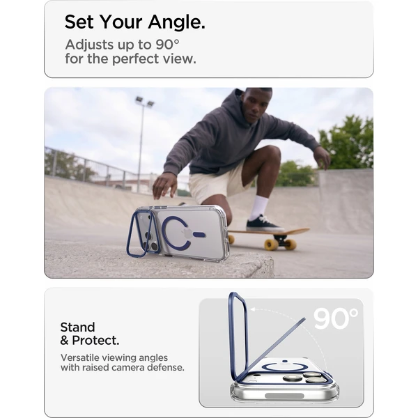 Spigen Ultra Hybrid Optik S MagSafe kryt iPhone 18 Pro/17 Pro clear deep blue - Pouzdra - Obrázek bf46cb3b91b74e4ea122906208ed7c1e