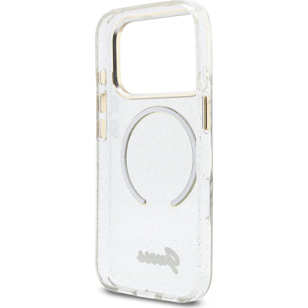 Guess IML Glitter Script Strap MagSafe kryt iPhone 17 Pro čirý - Pouzdra - Obrázek bf505044f7fb4575a58104e63bf79acb