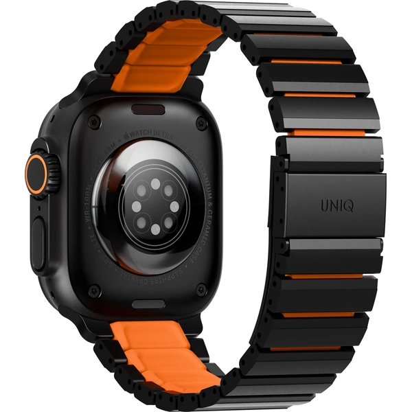 UNIQ Strova Flex titanový řemínek pro Apple Watch 49/46/45/44mm Midnight Black/Volt Orange - Řemínky - Obrázek bf6f18b799304b2c855f6957c54ccc0b