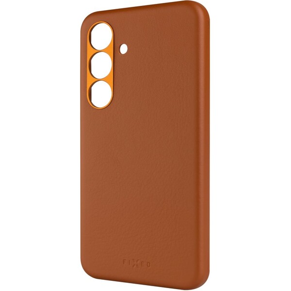 FIXED MagLeather kožený kryt s MagSafe Samsung Galaxy S25 hnědý