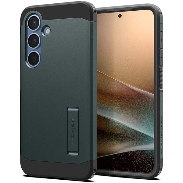 Spigen Tough Armor MagSafe kryt Samsung Galaxy S25 zelený