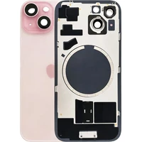 Náhradní zadní sklo pro iPhone 15 růžové - Náhradní zadní skla