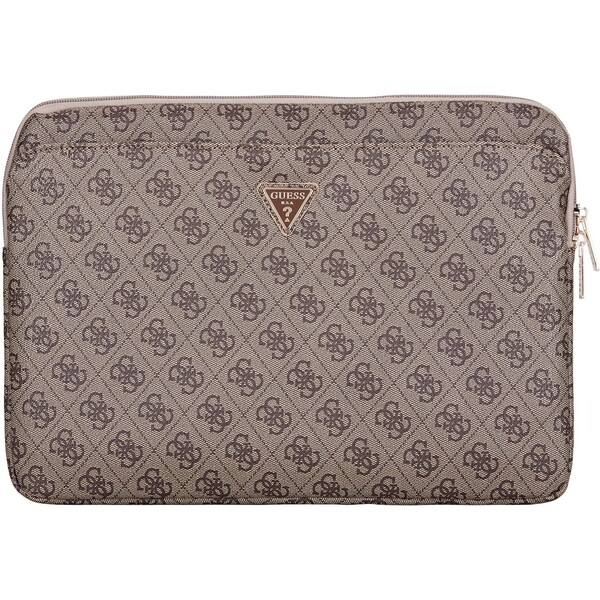 Guess PU 4G Triangle Logo obal pro notebook 14" hnědý