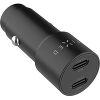 FIXED autonabíječka s 2xUSB-C výstupem, podpora PD 3.0, 65W, černá - Nabíječky