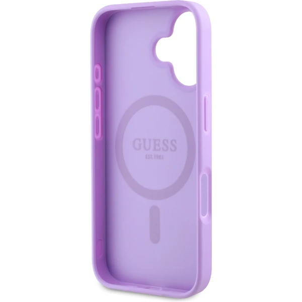 Guess PU Grained Classic Logo MagSafe kryt iPhone 16 fialový - Pouzdra - Obrázek bffabbb8dd004544aedf799b4446d085