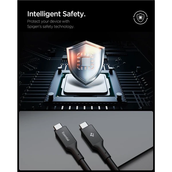 Spigen Essential USB-C/USB-C napájecí kabel 240W 1,2m černý - Kabely a redukce - Obrázek bffbb4c608a04d8d998aff4902d0ef56