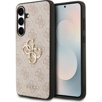 Guess PU 4G Metal Logo Zadní Kryt pro Samsung Galaxy S25 FE růžový - Pouzdra