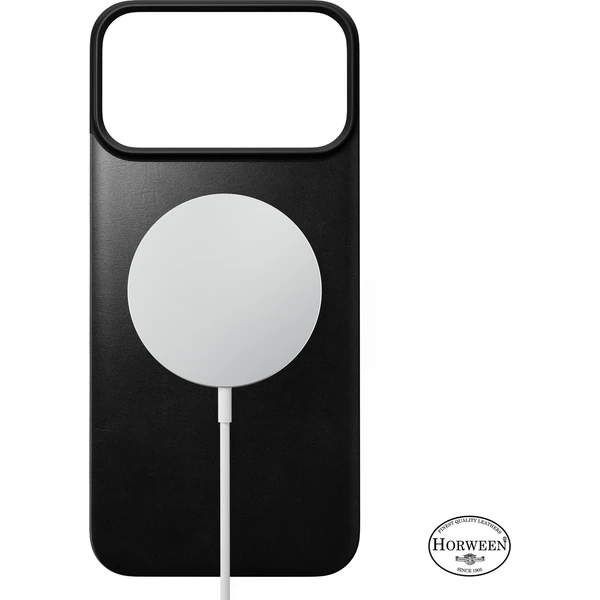 Nomad Magnetic Leather Back (Horween) MagSafe kožený kryt iPhone 18 Pro Max Black - Pouzdra - Obrázek c021db3612494778841f8660d505cc73