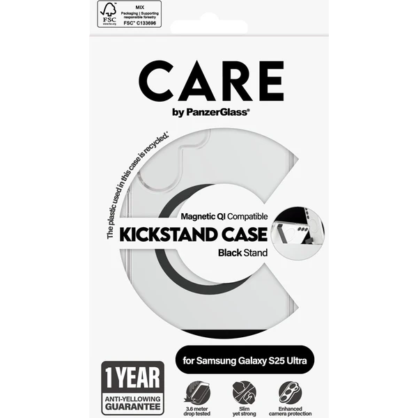 PanzerGlass® CARE kryt Samsung Galaxy S25 Ultra čirý/černý Kickstand & QI - Pouzdra - Obrázek c03331217be44f919fffb3933b7963da