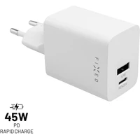 FIXED Mini nabíječka s USB-C/USB-A, PD, 45W, bílá - Nabíječky