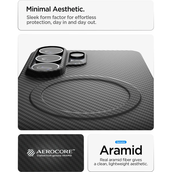 Spigen Air Skin Aramid MagSafe kryt Samsung Galaxy S26 Ultra black - Pouzdra - Obrázek c04e7be3ef90460b99921de008550f80