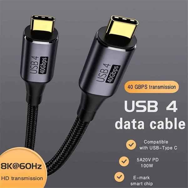 PremiumCord USB4 40Gbps 8K@60Hz 240W Thunderbolt 3 kabel 0,3m - Kabely a redukce - Obrázek c062654ea10747a5aa9256914fa9b898