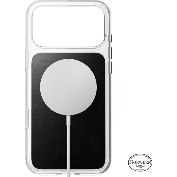 Nomad Clear Leather (Horween) MagSafe kryt iPhone 18 Pro Max Black - Pouzdra - Obrázek c08a4e3ea9bf4ff3a7f7e4d5a561c104