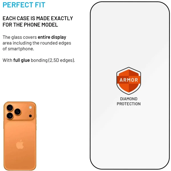 FIXED Armor 2,5D sklo s Anti-dust a AR vrstvou Apple iPhone 17 Pro Max černé - Ochranné folie a skla - Obrázek c0c71f55b4f44974b74a844ed4f40bed