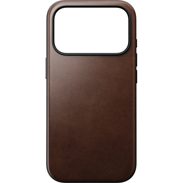 Nomad Modern Leather (Horween) MagSafe kožený kryt iPhone 18 Pro Rustic Brown - Pouzdra - Obrázek c0d4e9e385224efc911a296d0b317b99
