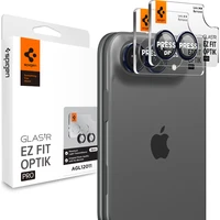 Spigen Glass tR EZ Fit Optik Pro 2 Pack sada skel iPhone Duo černá - Ochranné folie a skla