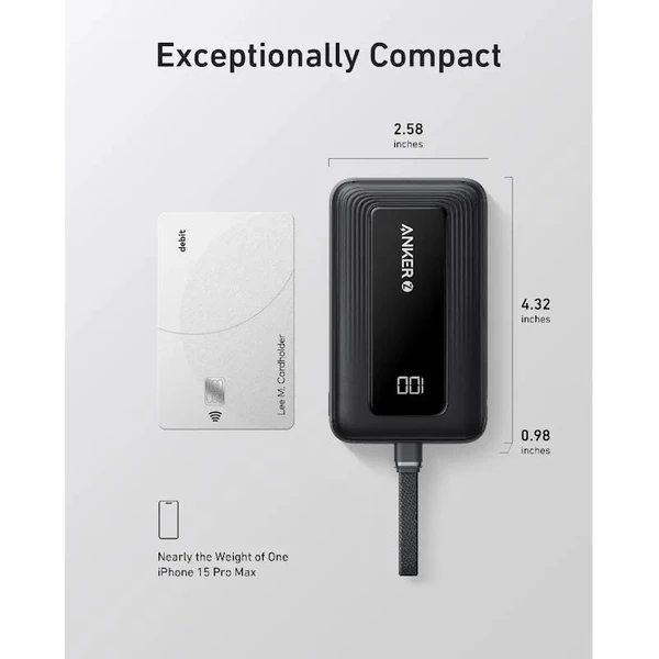 Anker Zolo powerbanka (10000mAh) 30W, s kabelem USB-C černá - Powerbanky - Obrázek c0fcb11ced694036b59443cab14eb328