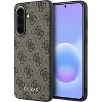 Guess PU 4G Metal Classic Logo kryt Samsung Galaxy A57 hnědý - Pouzdra