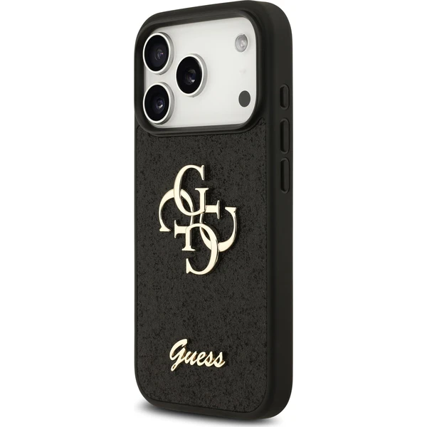 Guess PU Fixed Glitter 4G Metal Logo kryt iPhone 18 Pro černý - Pouzdra - Obrázek c10dd05117c7481e913d94b79936f6a9