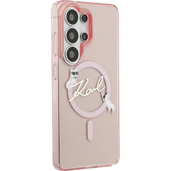 Karl Lagerfeld IML Choupette Karl Script Logo Magnetic kryt Samsung Galaxy S26 Ultra růžový - Pouzdra - Obrázek c1141b8dac4941ae9ab04956eb16177c