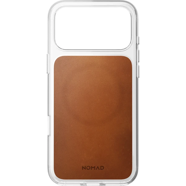 Nomad Clear Leather (Horween) MagSafe kryt iPhone 17 Pro Max/18 Pro Max Saddle - Pouzdra - Obrázek c133b526178a48deb47b259cc05fa8fd