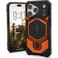 UAG Monarch Pro MagSafe Kevlar kryt iPhone 18 Pro/17 Pro oranžový - Pouzdra