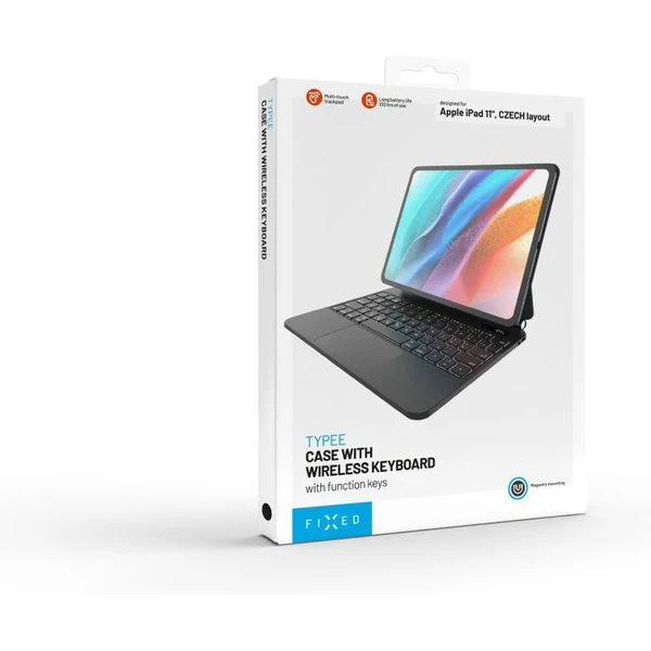 FIXED Typee pouzdro s bezdrátovou klávesnicí iPad Pro 11" (18-22)/iPad Air 11" (20-26), CZ, černá - Pouzdra s klávesnicí - Obrázek c16d232813cc48a9aa47236ad29dee00