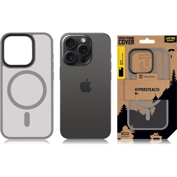 Tactical MagForce Hyperstealth kryt iPhone 15 Pro Light Grey - Pouzdra - Obrázek c1781f7740dc43248459bbc0d102c91e