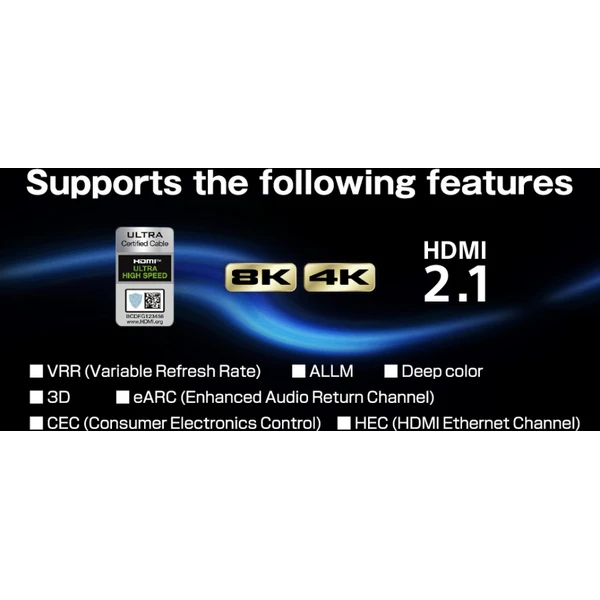 Hori HDMI 2.1/HDMI 2.1 kabel pro PS5 8K 2m černý - Kabely a redukce - Obrázek c17de8f91a6f4dbe92525435ef89d282