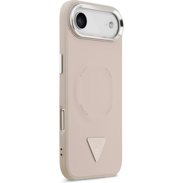 Guess PU Leather Triangle Logo MagSafe kryt iPhone Air růžový - Pouzdra - Obrázek c17f058d0ed04a41af8f741d33723947