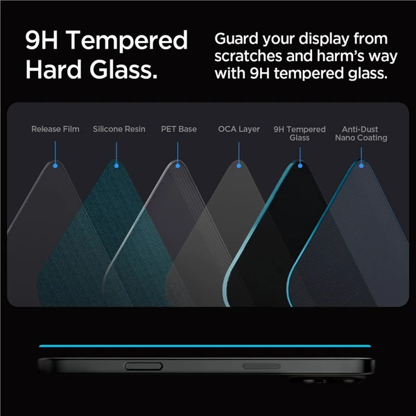Spigen Glass tR EZ Fit (Privacy) tvrzené sklo iPhone 17 Pro Max/16 Pro Max čiré (2 ks) - Ochranné folie a skla - Obrázek c18531a4551e4b0b8aaca0a7e51182fc